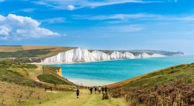 Le stupende scogliere delle Seven Sisters vicino a Eastbourne